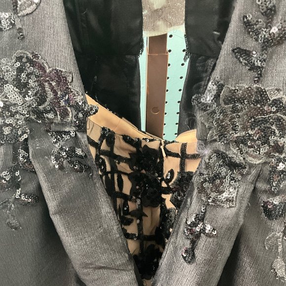 RACHEL ALLAN SIZE 14 BLACK FORMAL DRESS - Picture 4 of 6